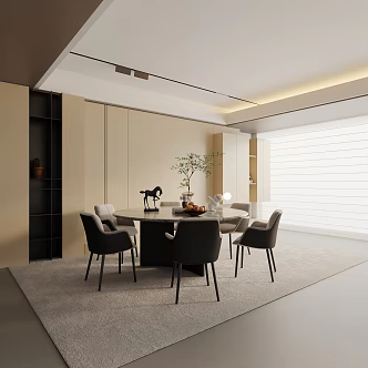 Modern dining table 3d model