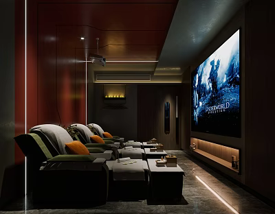 Modern SPA Sauna Space With Comfortable Loungers And Warm Ambient Lighting 3d model