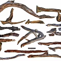 Natural Stone and Wood Logs Branches and Rocks for Decorative Craft Projects