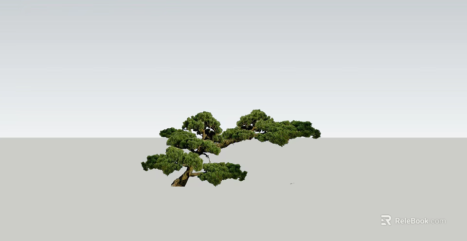 Lush Green Arbor With Elegant Branches And Dense Foliage In Natural Scene 3d model 