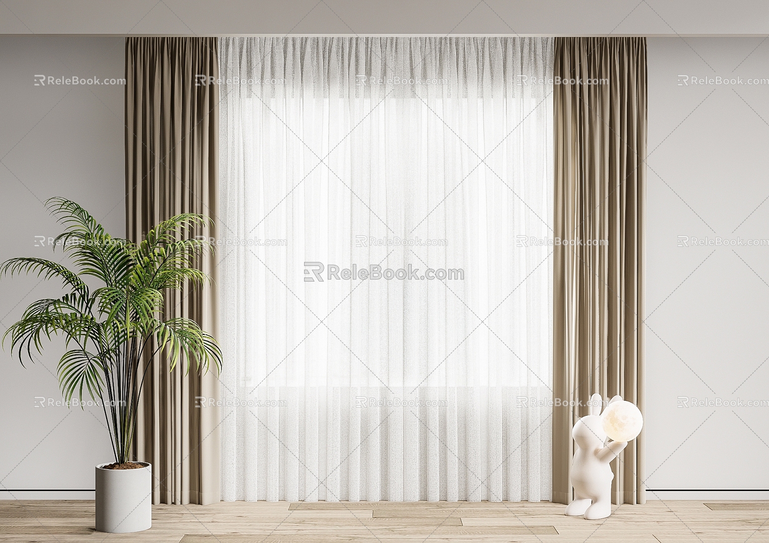 curtain fabric curtain gauze curtain fabric curtain 3d model