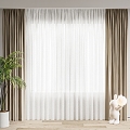 curtain fabric curtain gauze curtain fabric curtain 3d model