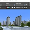 Modern High Rise Residential Buildings With Trees Cars On Road And Clear Blue Sky