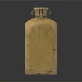 Vintage Military Canteens in Various Sizes and Green Brown Color Tones