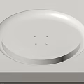 Modern Circular Ceiling Design With Ambient LED Lighting And Recessed Spotlights 3d model