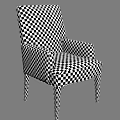 Stylish Modern Beige Upholstered Dining Chair with Armrests and Wooden Legs