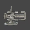 Precision Mechanical Device With Gear Base And Knob Detailed Structure