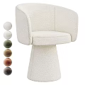 Beige Accent Chair With Armrest Tapered Base And Multiple Color Options