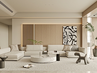 modern living room 3d model