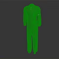 Olive Green Military Uniform Suit With Shoulder Patches And Arm Insignia