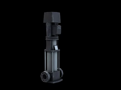 Vertical Industrial Pump With High Efficiency Metal Construction And Flange Connections 3d model
