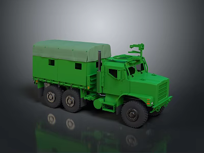Highly Detailed Green Military Armored Tank Model With Rotating Turret And Tracks 3d model