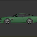 Green Sports Car With Shiny Exterior Two Door Design And Alloy Wheels