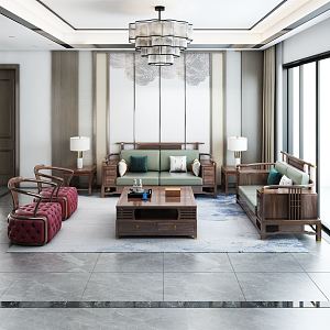 New Chinese Living Room Home Living Room 3d model