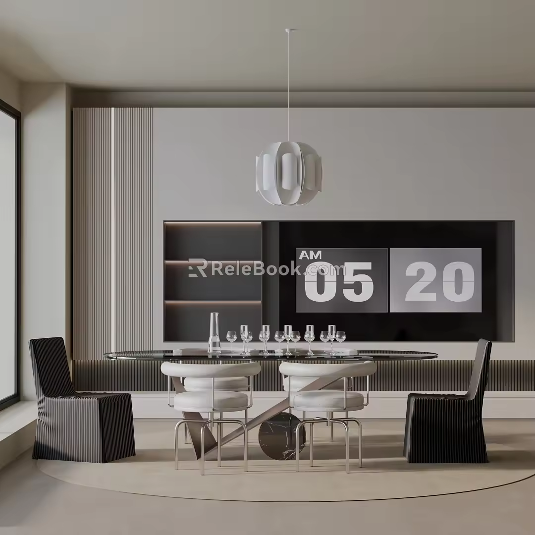 Modern table combination 3d model
