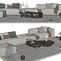 Modern Sofa Coffee Table Combination Sofa Coffee Table 3d model