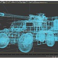 Howitzer 105 howitzer SH5 105mm vehicle-mounted howitzer 105mm vehicle-mounted gun domestic howitzer artillery anti-aircraft gun forced 3d model