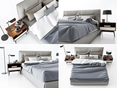 Modern Double Bedding 3d model