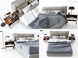 Modern Double Bedding 3d model