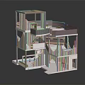 Modern Architectural Model Featuring Staircases Platforms And Open Multi Level Structure