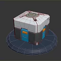 Science Fiction Box Box Science Fiction Box Future Box Small Box Container Realistic 3d model