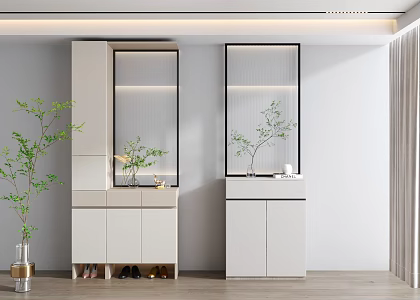 Modern Shoe Cabinet Modern Entrance Cabinet 3d model