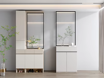 Modern Shoe Cabinet Modern Entrance Cabinet 3d model