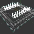 Elegant Chess Set With Wooden Board And Metal Pieces In Drawer Design