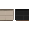 Minotti Bedside Table Combination Bedside Table Leather Bedside Table Simple Bedside Table 3d model