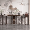 New Chinese-style Table 3d model