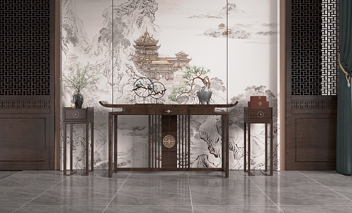 New Chinese-style Table 3d model