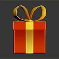 Red Gift Box With Yellow Ribbon And Bow For Daily Gifting Needs