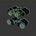 Stunning Natural Landscape Scenery Observed Through Black Binoculars On Clear Day