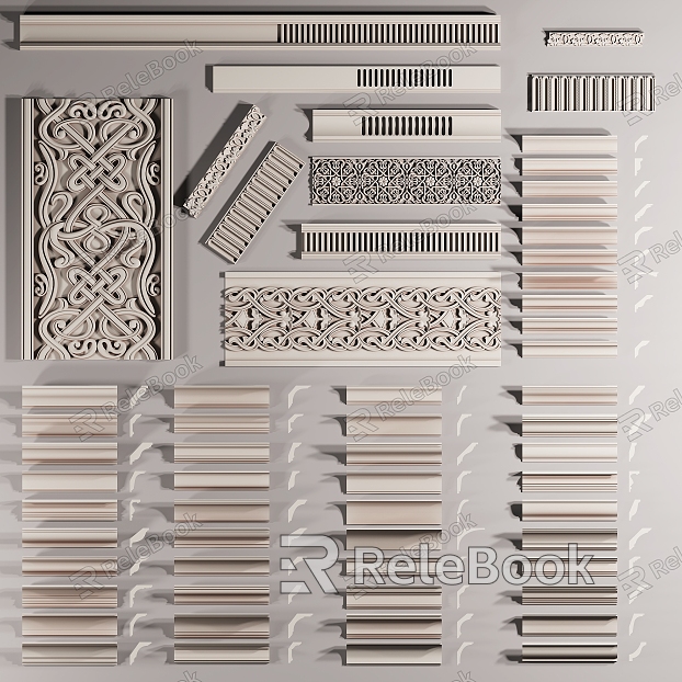 Jane European Corner Line Carved Line Lofting Corner Line Group model