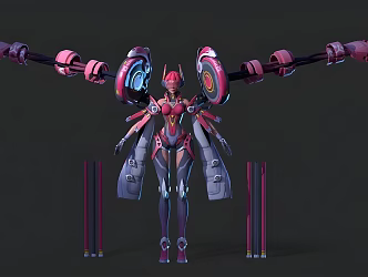 Mecha lady 3d model
