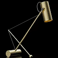 Modern Gold And Black Table Lamp With Metal Stand And Geometric Design