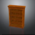 Traditional Solid Wood Bookcase Furniture With Multiple Shelves And Decorative Edges