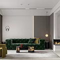 Modern Living Dining Room Interior With Black Chairs White Table Green Plants And Pendant Lamp