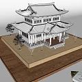 modern sand table ancient architecture sand table 3d model