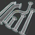 Industrial Metal Piping Components With Flange Connections Curved Straight Designs For Industrial Systems