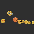 Various Emoji Characters With Smiling Faces Heart Eyes Laughing Tears And Angry Expressions