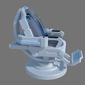 Electric Toy Modern Rotating Seat with Gray Blue Straps and White Base Design