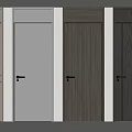 Modern Hinged Doors With Four Different Wood Grains And Colors For Interior Design