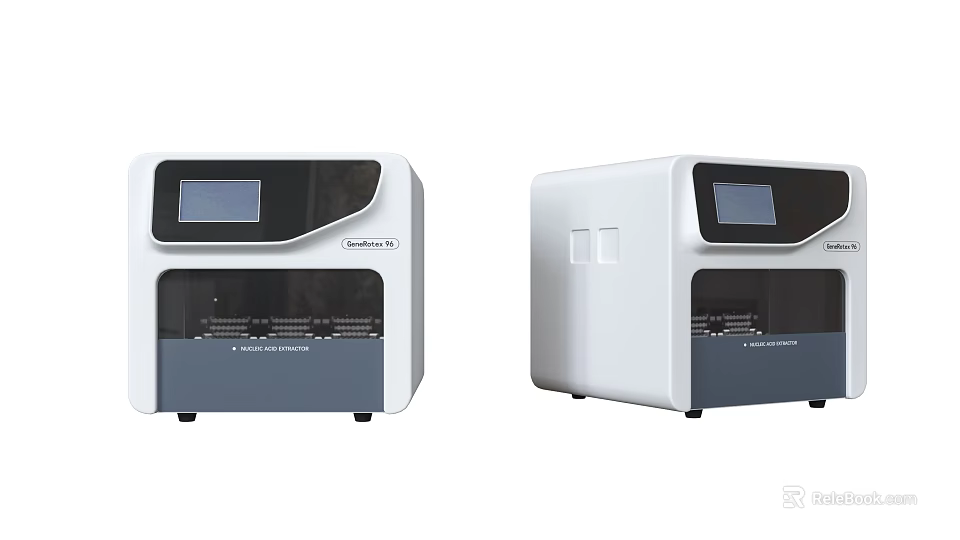 Two Modern Medical Diagnostic Devices With LCD Display And Control Panels 3d model