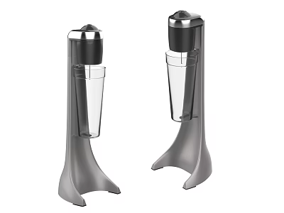 Two Gray And Black Daily Electrical Appliances With Transparent Containers And Stable Base Design 3d model