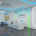 Yulin Technology Modern Office Reception Area With Reception Desk And Seating