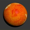 Glowing Sun Sphere With Textured Yellow And Red Surface In 3D Render
