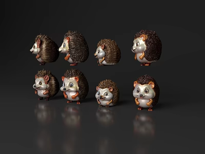 Reptile 3D Models with Eight Different Poses on Gray Background 3d model Reptile 3D Models with Eight Different Poses on Gray Background 3d model