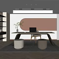 Modern study 3d model