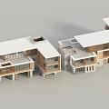 Modern Detached Villa With White Roof Wooden Facade Large Windows And Terrace Design